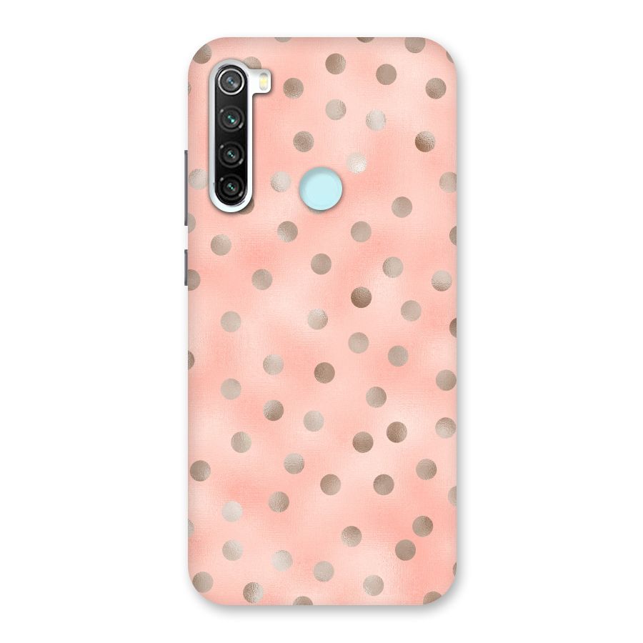 RoseGold Polka Dots Back Case for Redmi Note 8