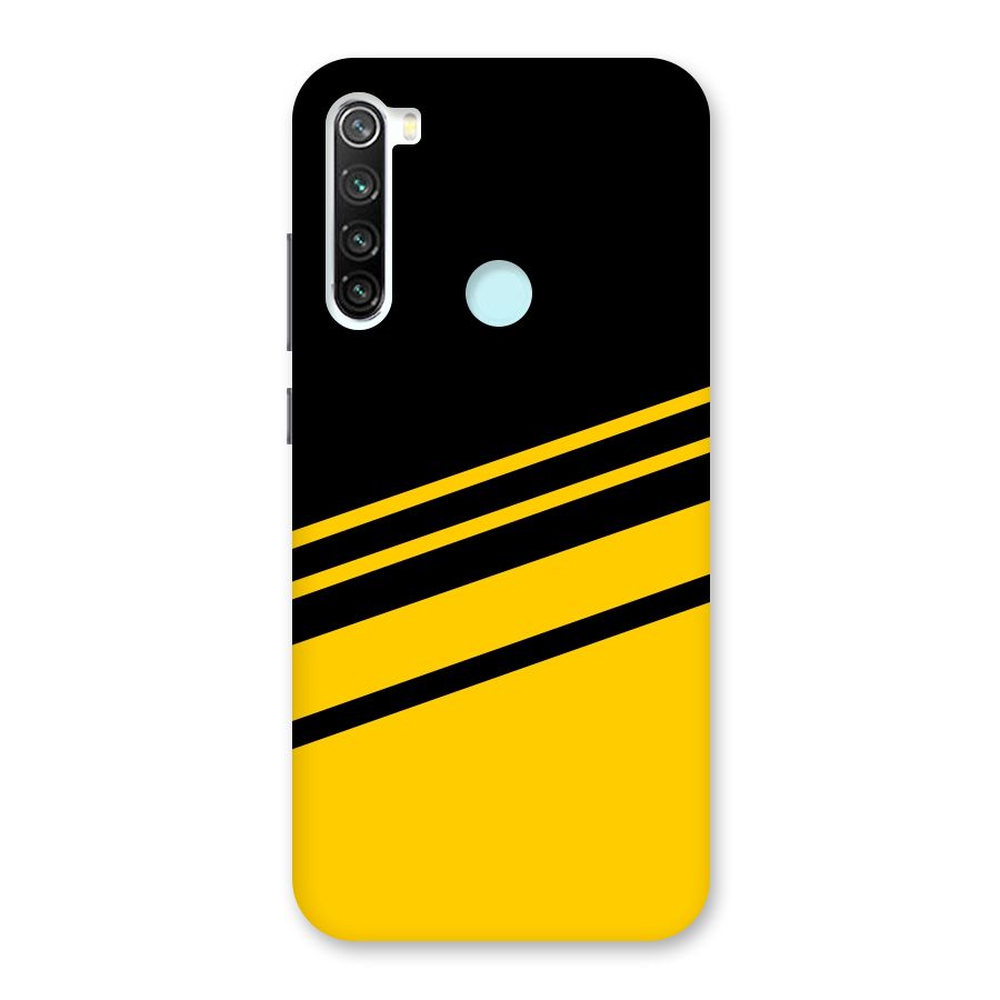 Slant Yellow Stripes Back Case for Redmi Note 8
