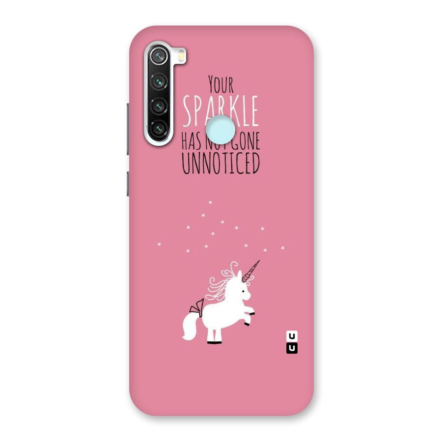 Sparkle Not Unnoticed Back Case for Redmi Note 8
