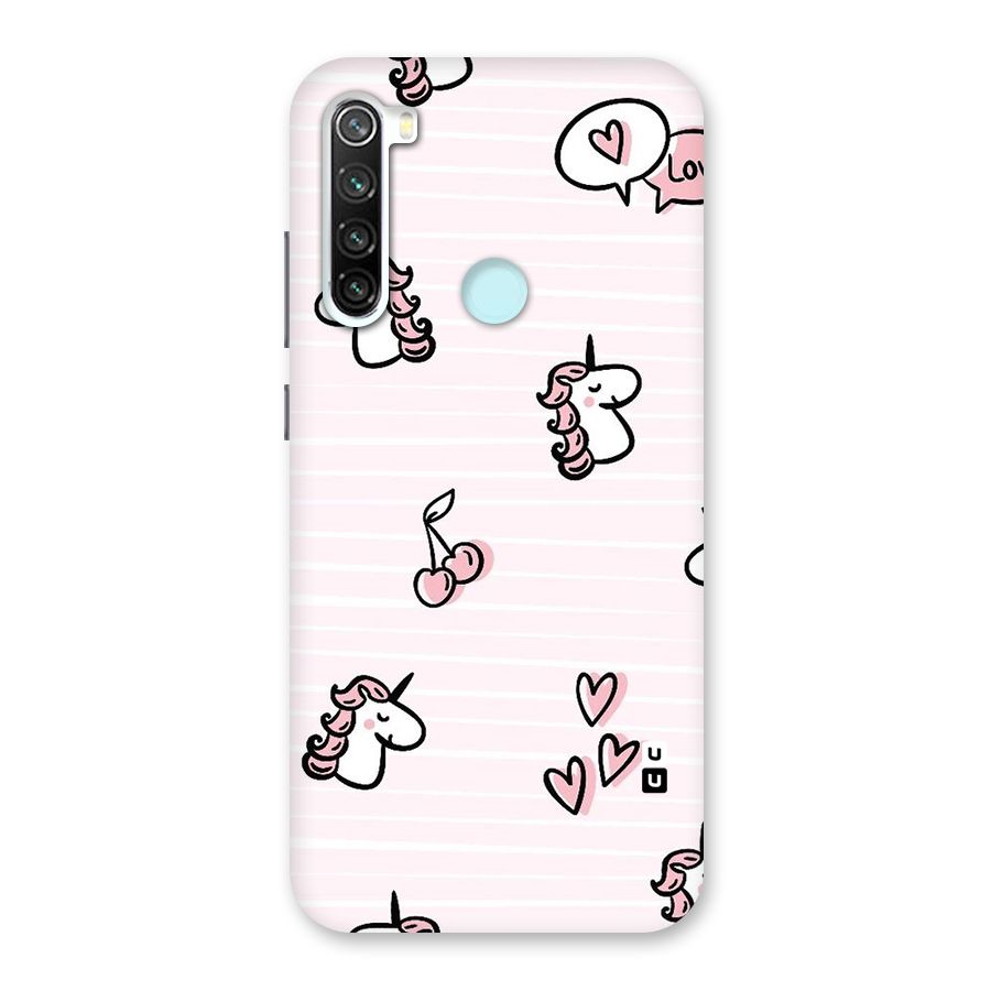 Strawberries And Unicorns Back Case for Redmi Note 8