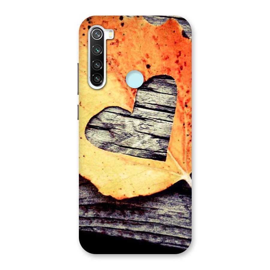 Wood Heart Leaf Back Case for Redmi Note 8