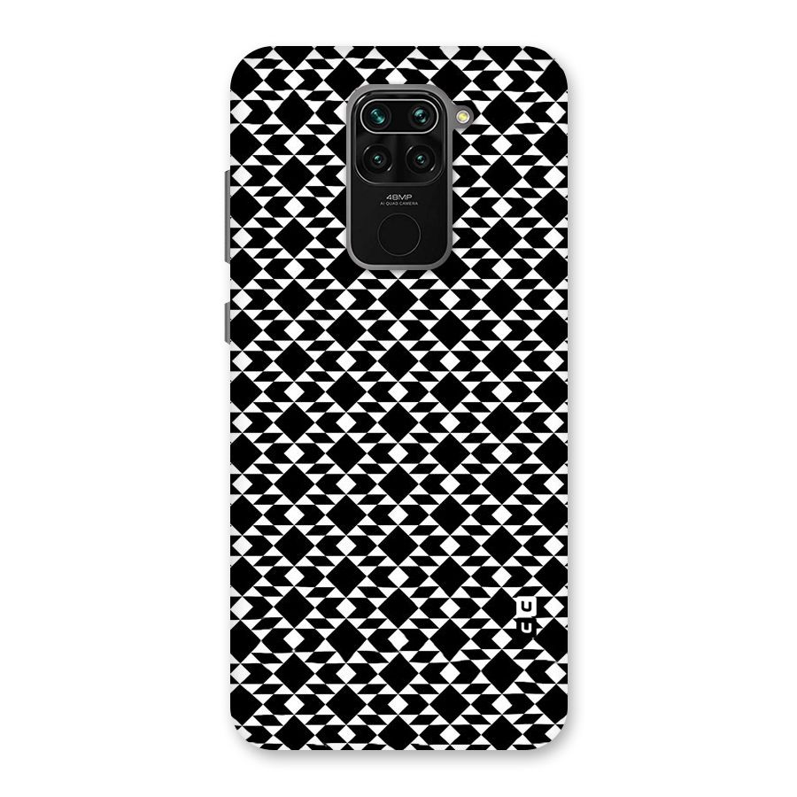 Black White Diamond Abstract Back Case for Redmi Note 9
