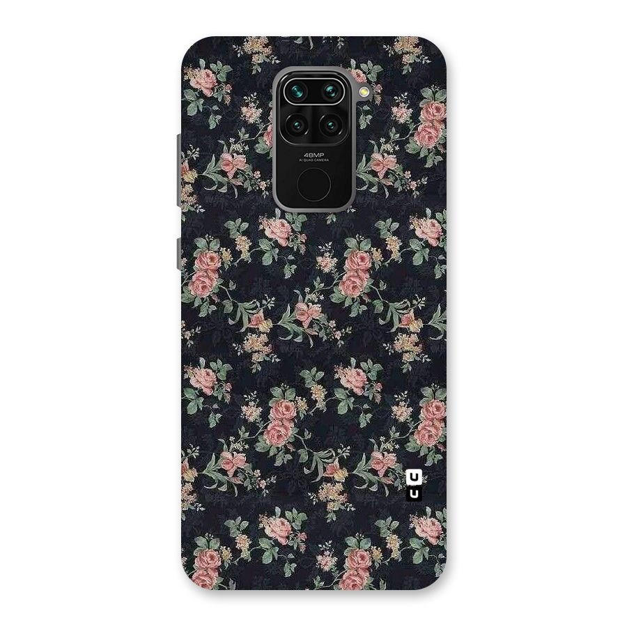 Bloom Black Back Case for Redmi Note 9