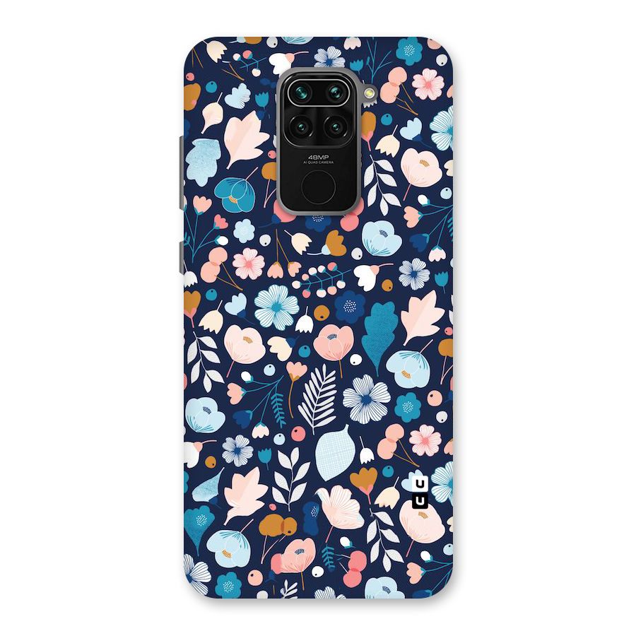 Blue Floral Back Case for Redmi Note 9