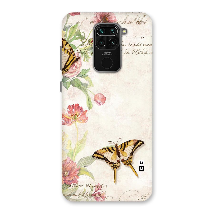 Butterfly Floral Back Case for Redmi Note 9