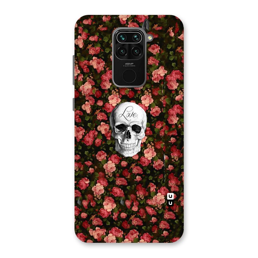 Floral Skull Love Back Case for Redmi Note 9