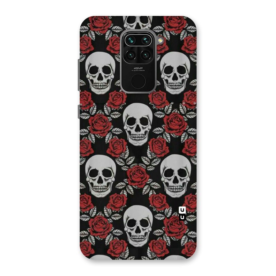 Grey Skulls Back Case for Redmi Note 9