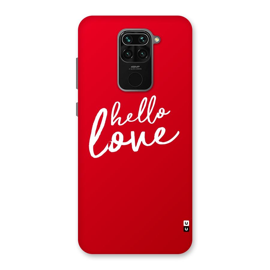 Hello Love Back Case for Redmi Note 9