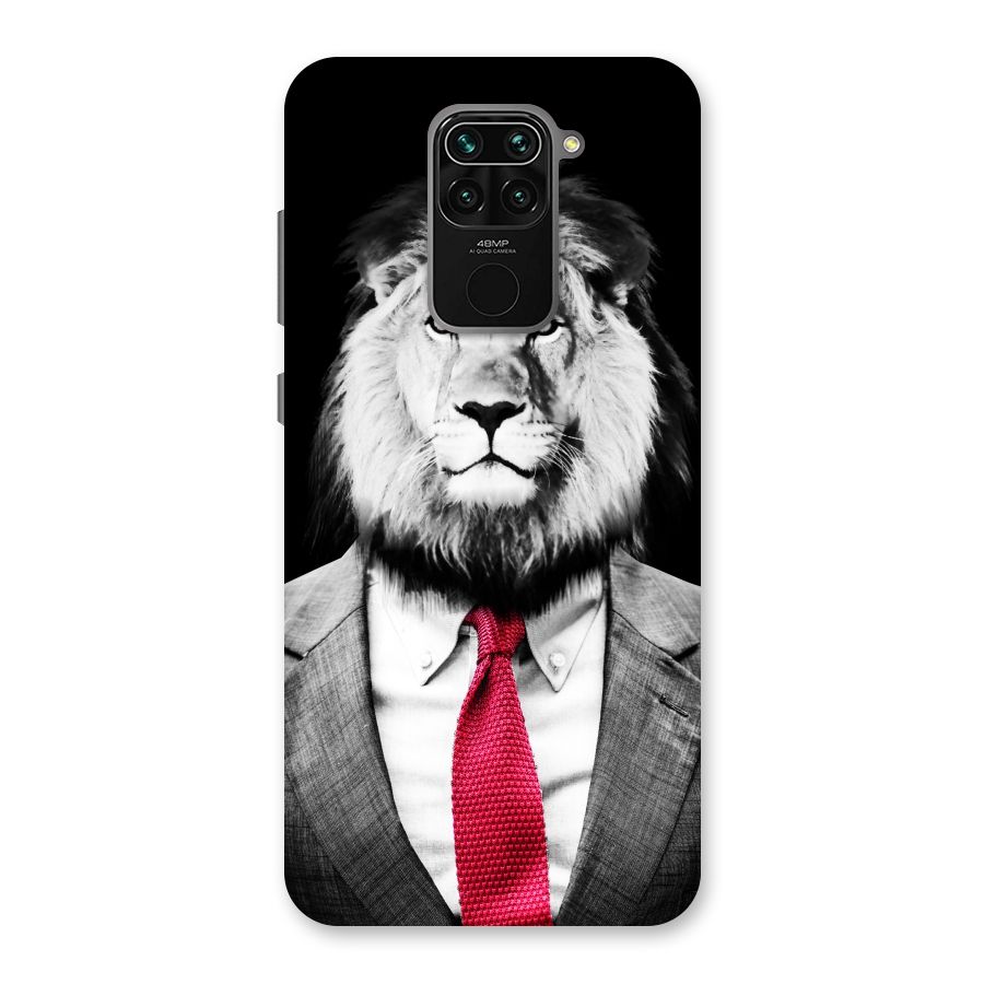 Lion with Red Tie Back Case for Redmi Note 9