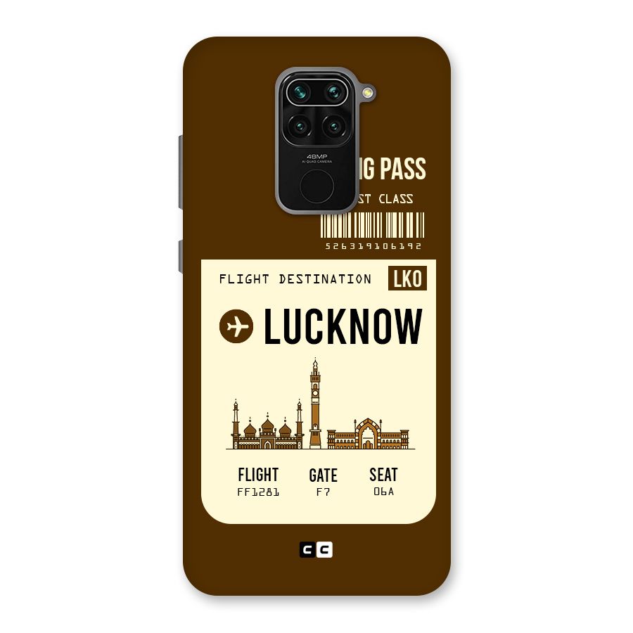 Lucknow Boarding Pass Back Case for Redmi Note 9