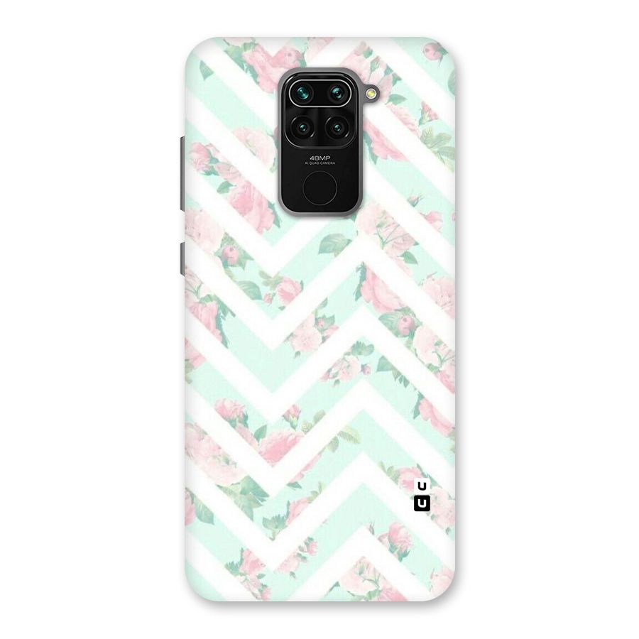 Pastel Floral Zig Zag Back Case for Redmi Note 9