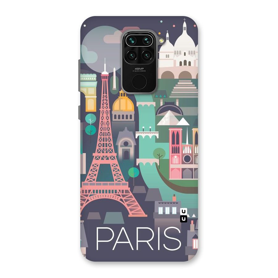 Pink Cute Tower Back Case for Redmi Note 9