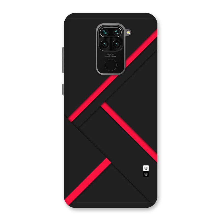 Red Disort Stripes Back Case for Redmi Note 9
