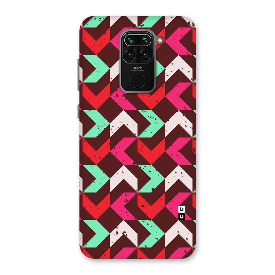 Retro Red Pink Pattern Back Case for Redmi Note 9