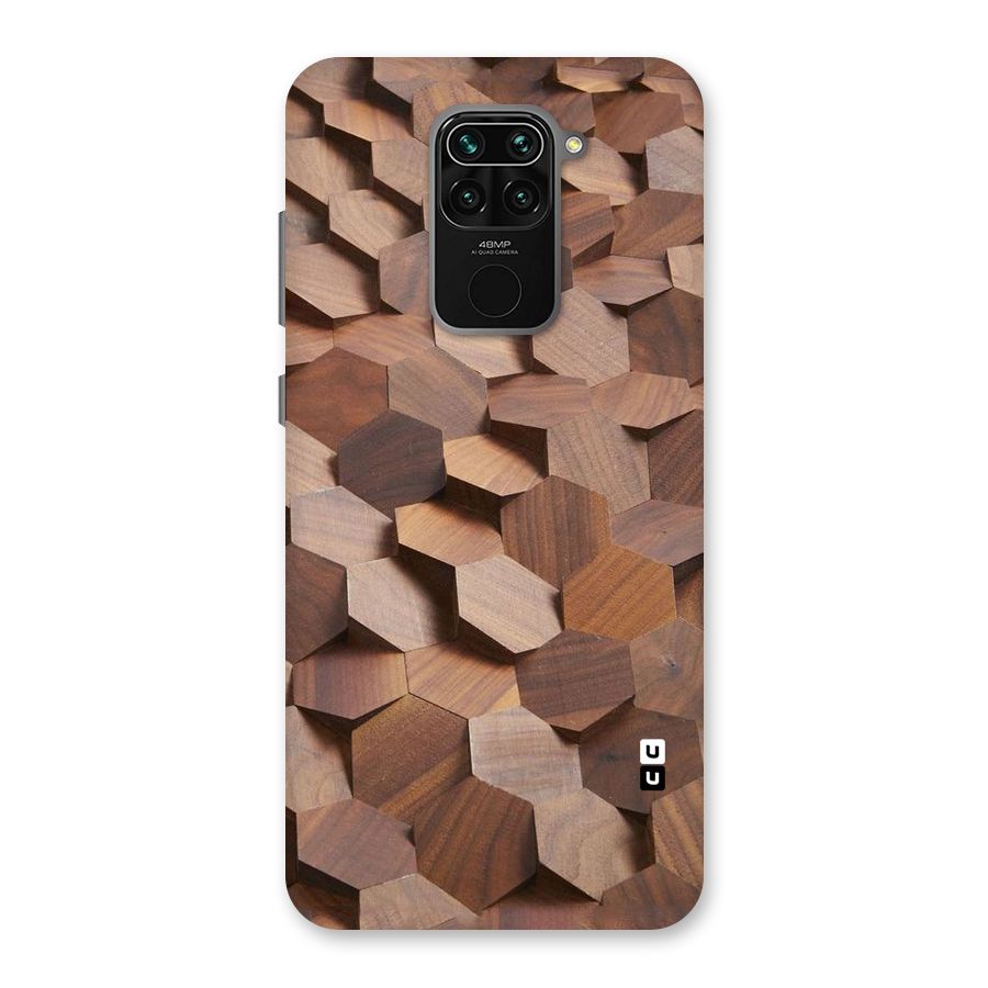 Uplifted Wood Hexagons Back Case for Redmi Note 9