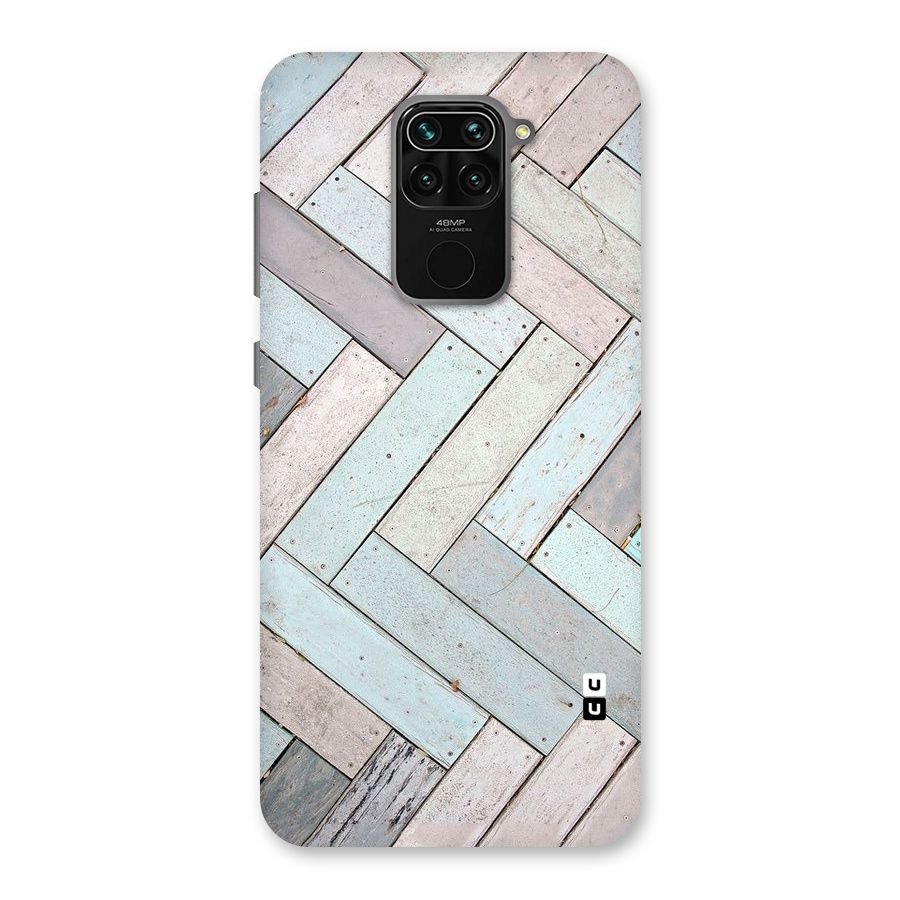 Wooden ZigZag Design Back Case for Redmi Note 9
