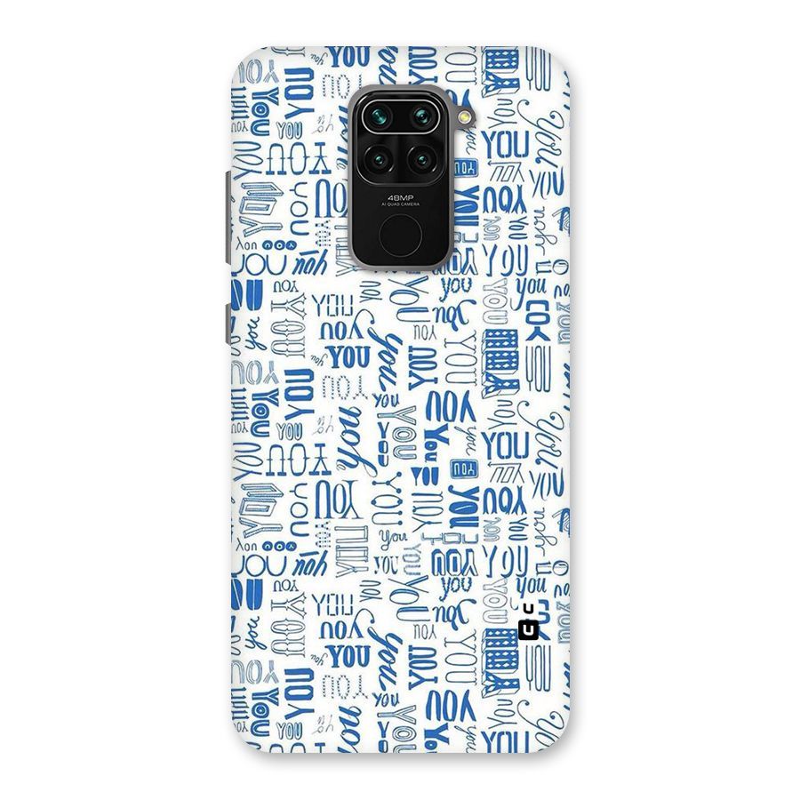 You Pattern Back Case for Redmi Note 9