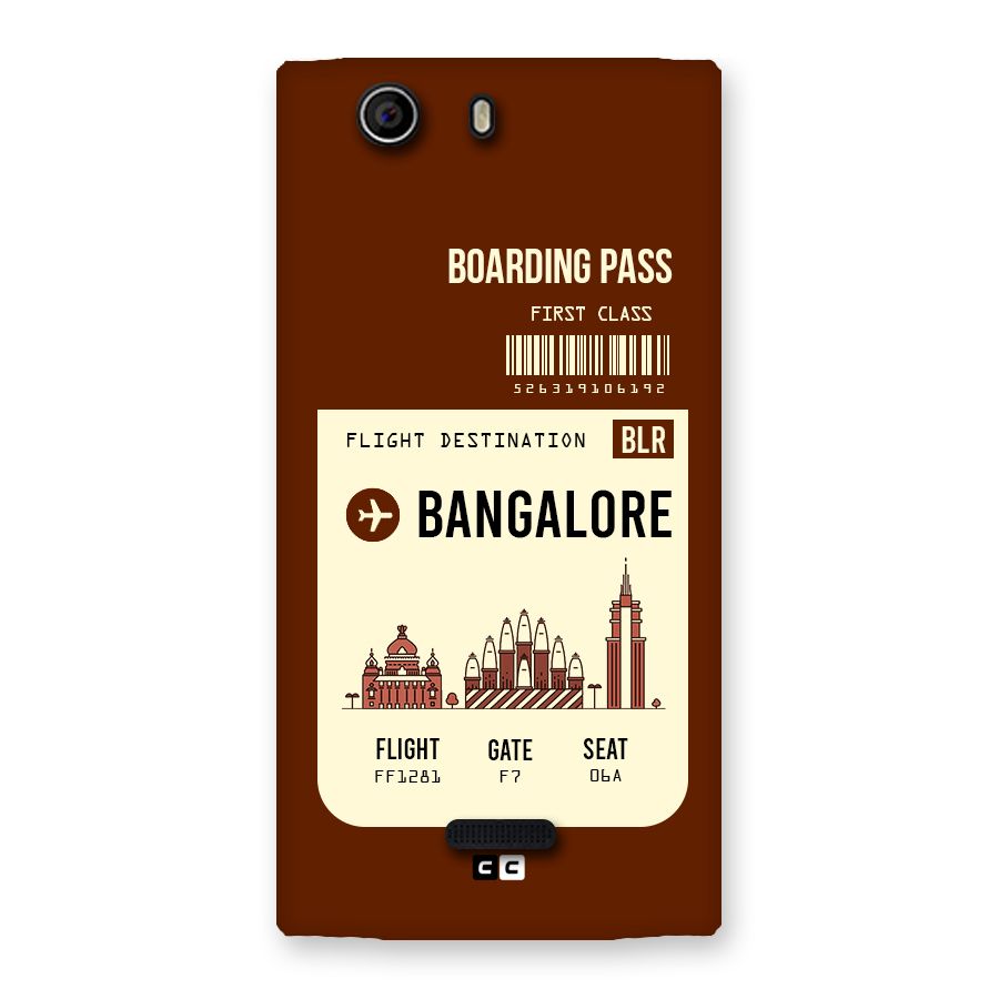 Bangalore Boarding Pass Back Case for Canvas Nitro 2 E311