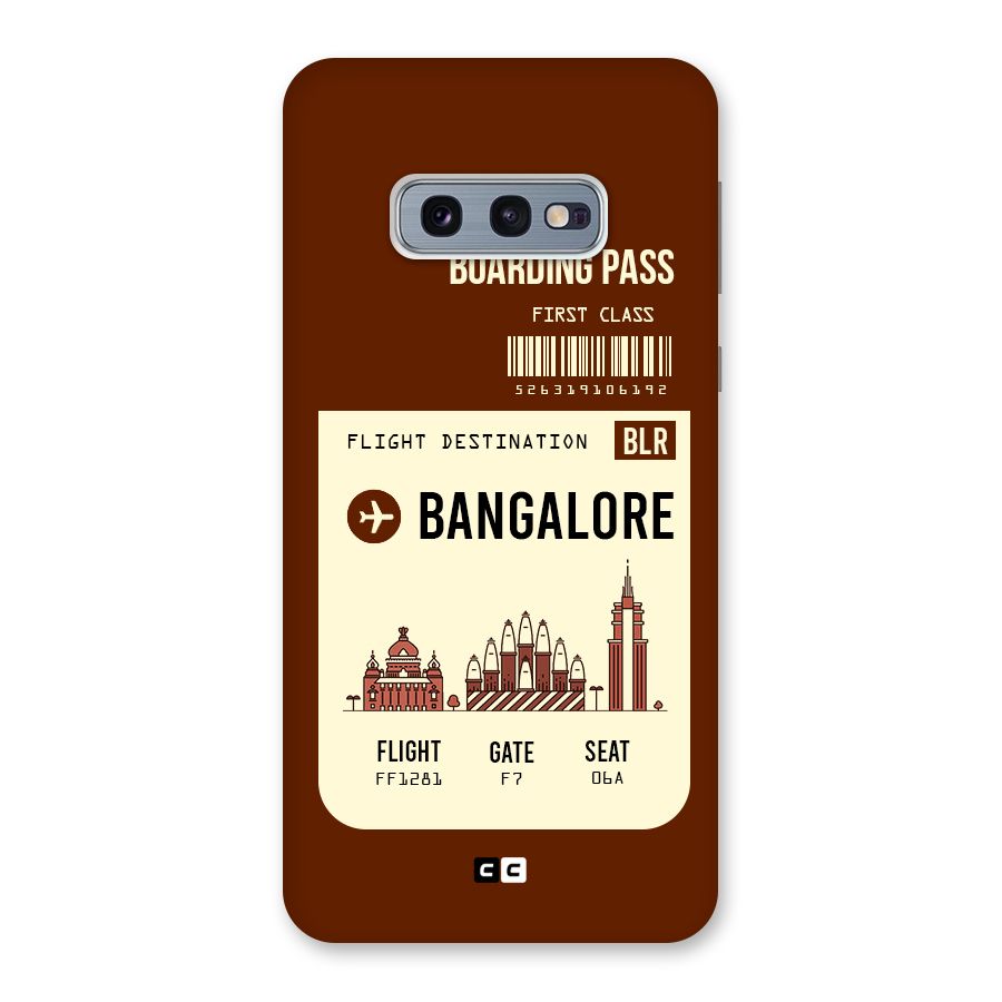 Bangalore Boarding Pass Back Case for Galaxy S10e