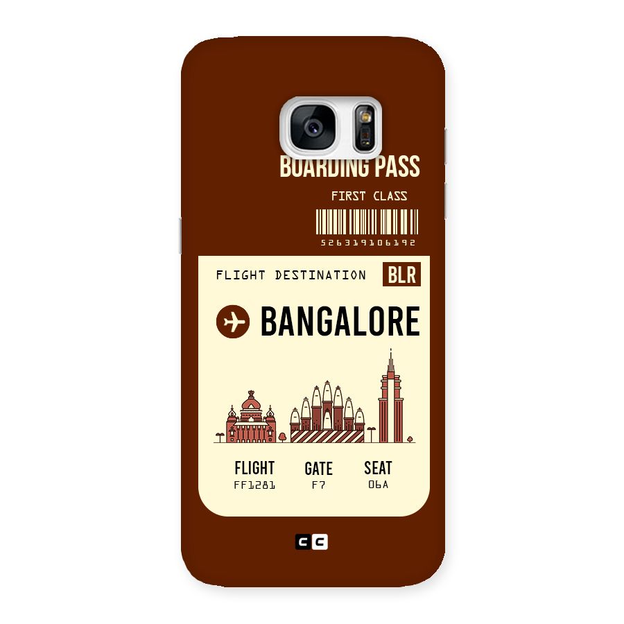 Bangalore Boarding Pass Back Case for Galaxy S7 Edge