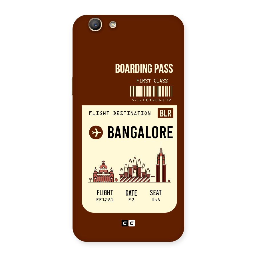 Bangalore Boarding Pass Back Case for Oppo F1s