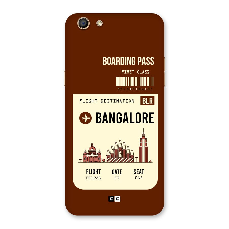 Bangalore Boarding Pass Back Case for Oppo F3