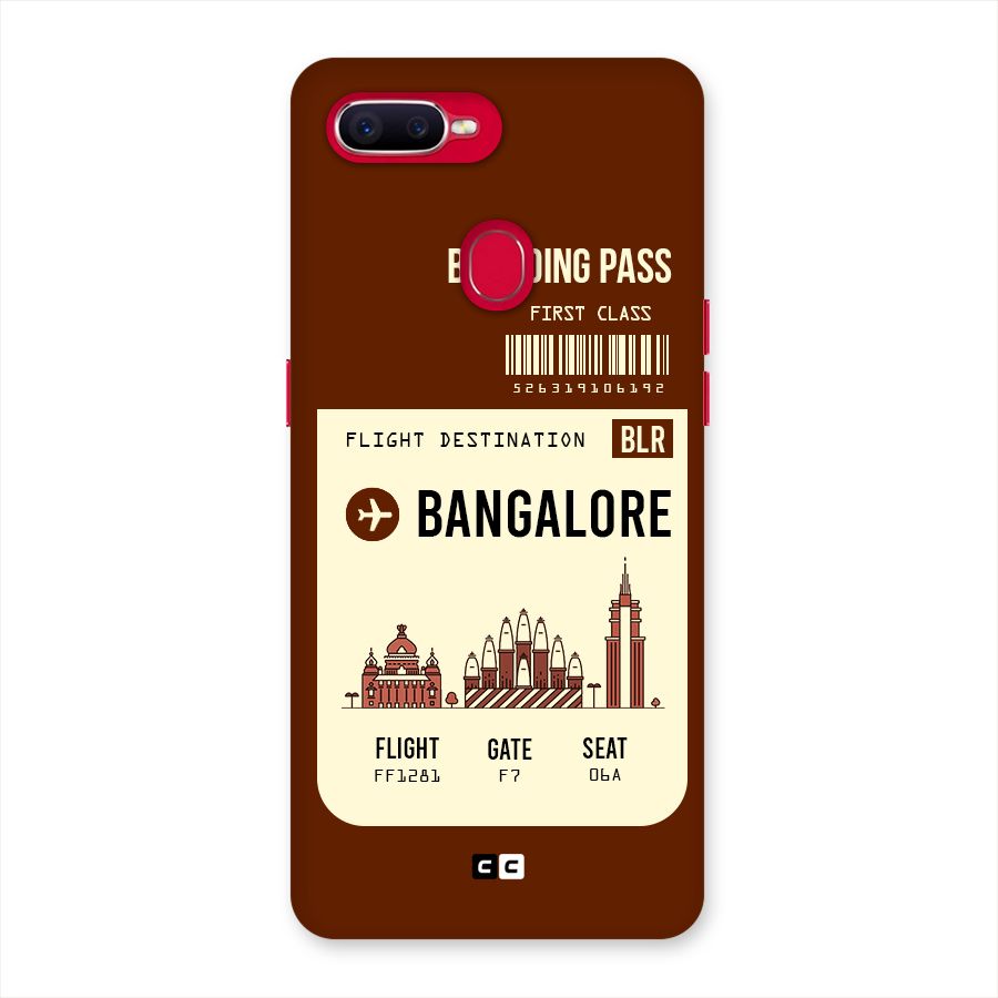 Bangalore Boarding Pass Back Case for Oppo F9 Pro