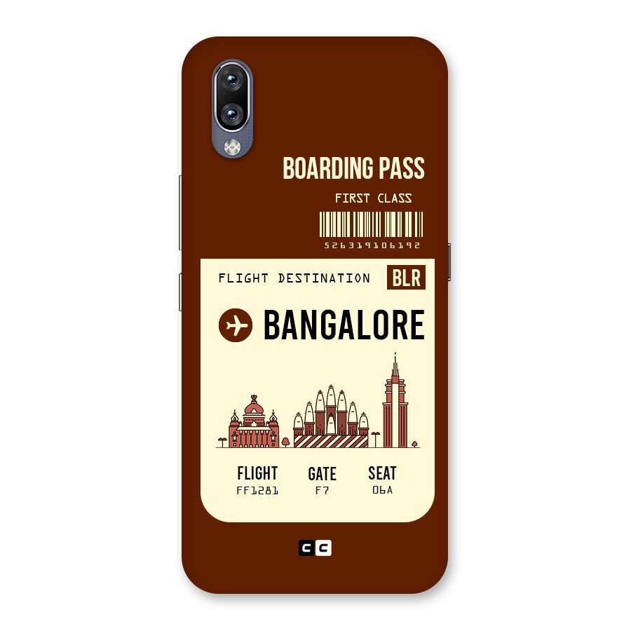 Bangalore Boarding Pass Back Case for Vivo NEX