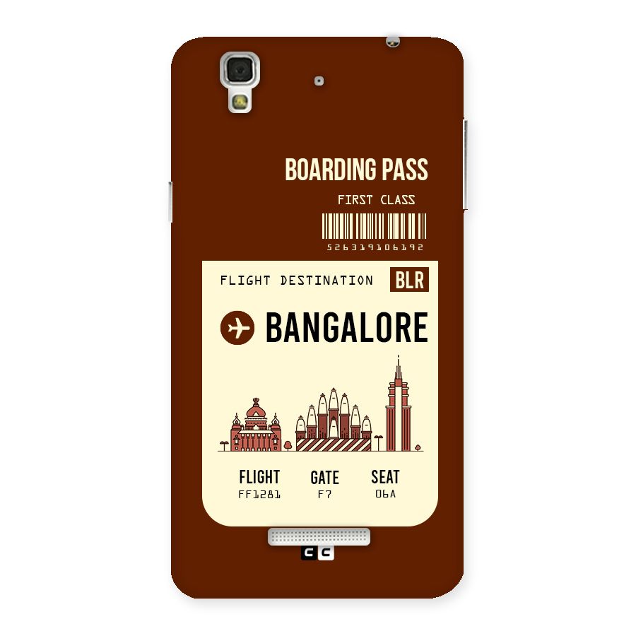 Bangalore Boarding Pass Back Case for Yu Yureka