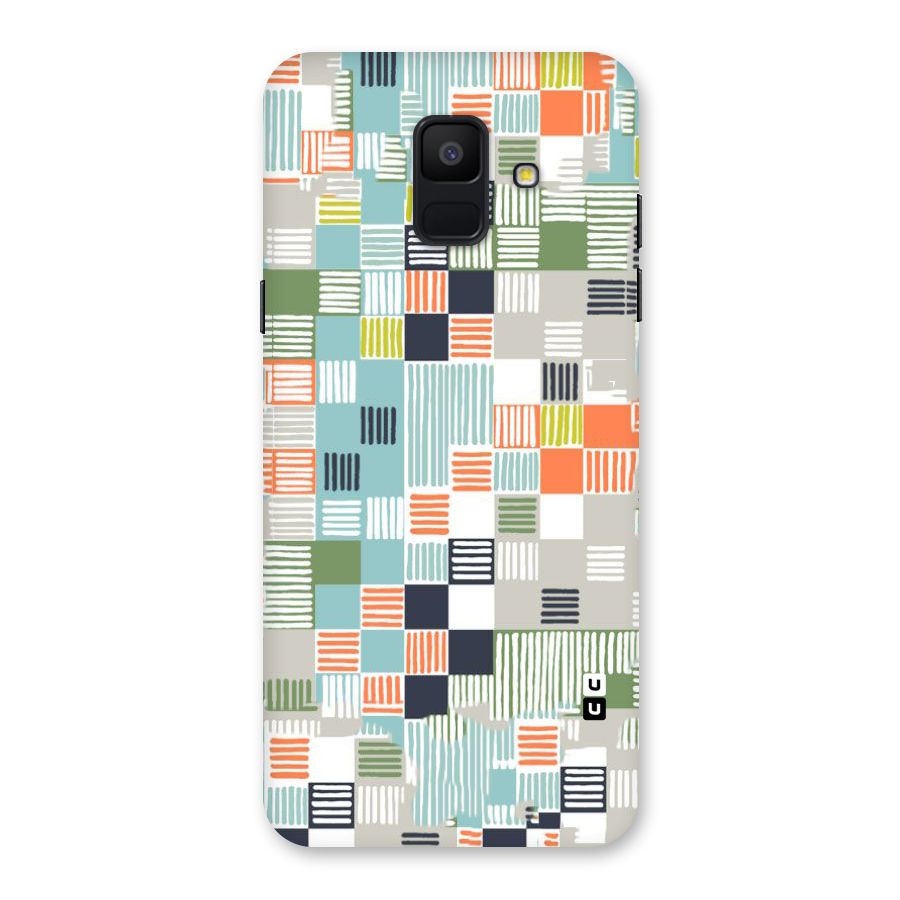 Tiny Boxes Stripes Back Case for Galaxy A6 (2018)