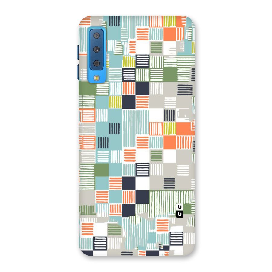 Tiny Boxes Stripes Back Case for Galaxy A7 (2018)