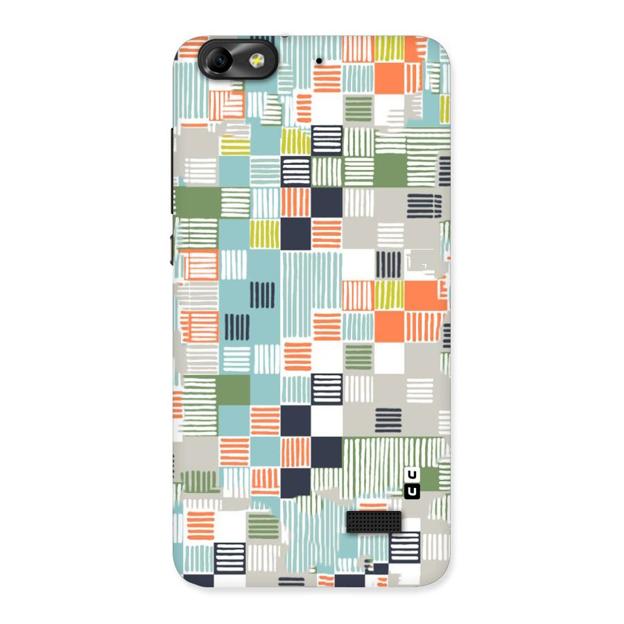 Tiny Boxes Stripes Back Case for Honor 4C