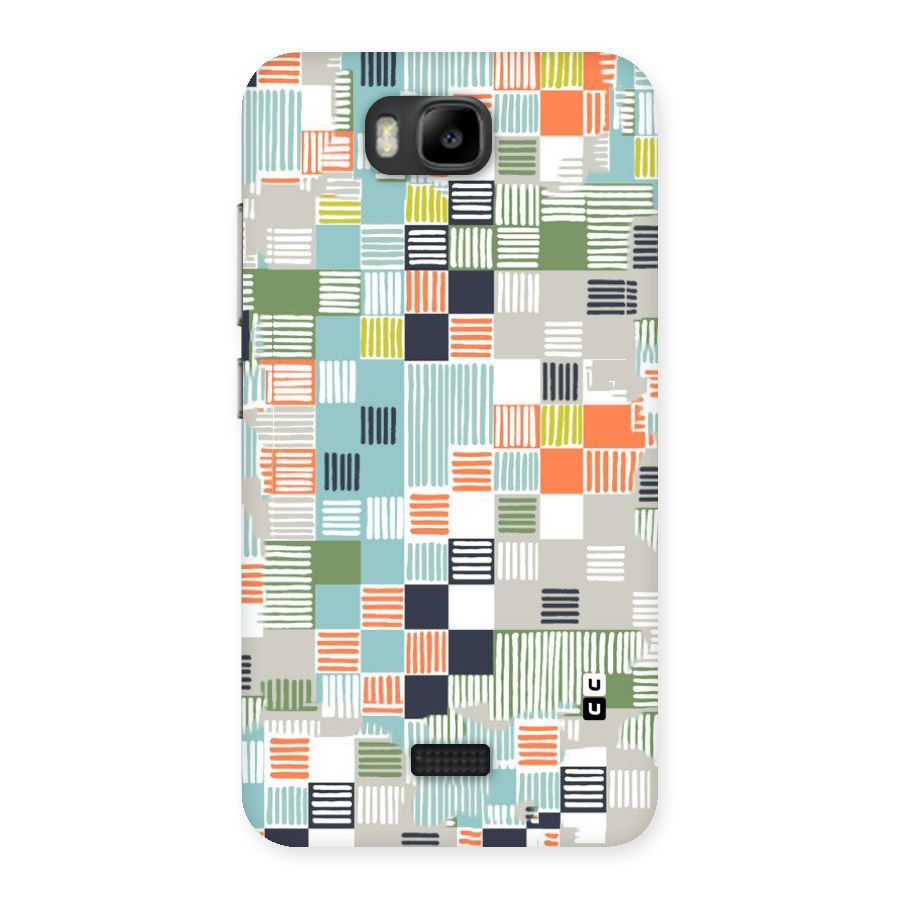 Tiny Boxes Stripes Back Case for Honor Bee