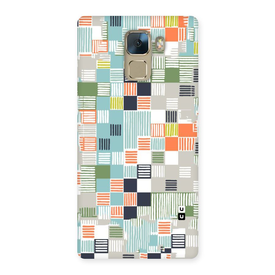 Tiny Boxes Stripes Back Case for Huawei Honor 7