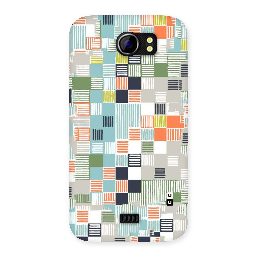 Tiny Boxes Stripes Back Case for Micromax Canvas 2 A110
