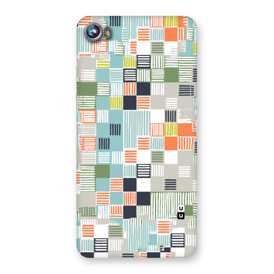 Tiny Boxes Stripes Back Case for Micromax Canvas Fire 4 A107