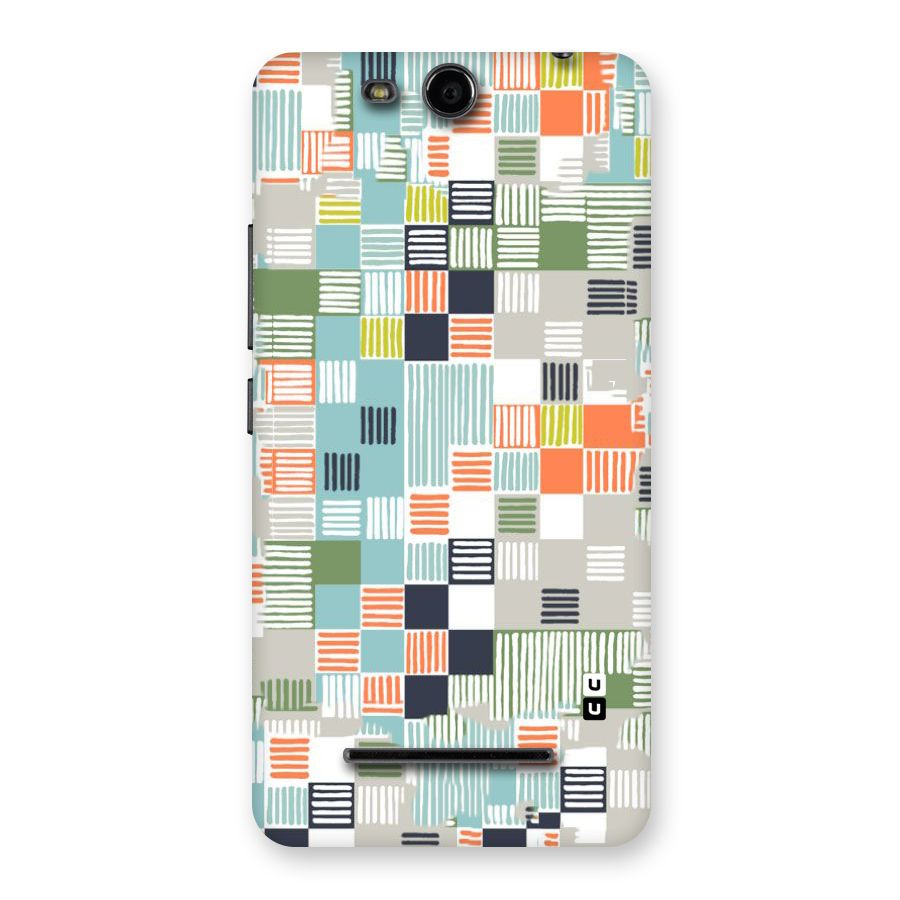 Tiny Boxes Stripes Back Case for Micromax Canvas Juice 3 Q392