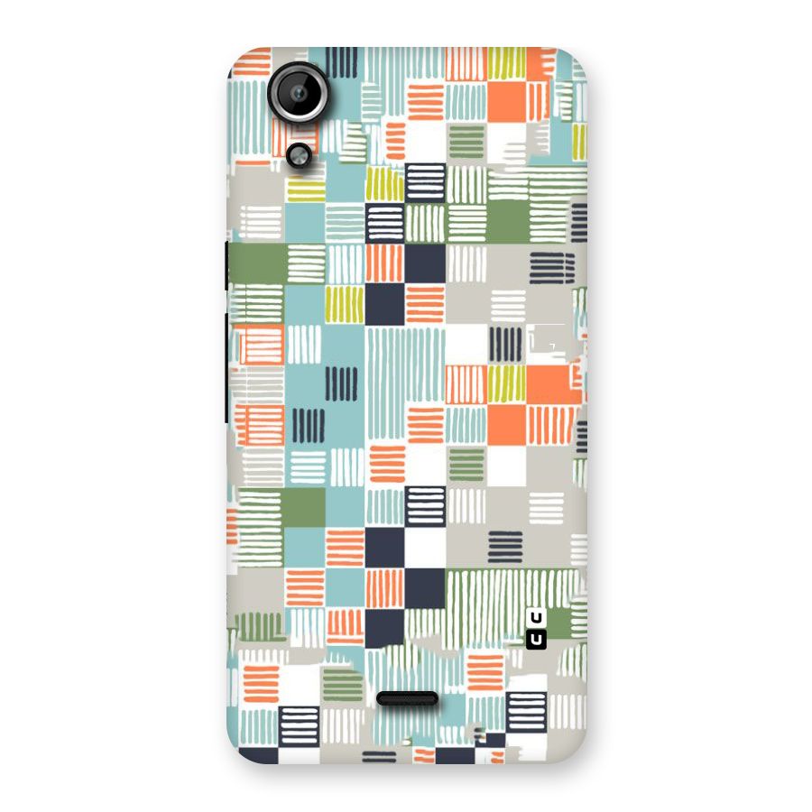 Tiny Boxes Stripes Back Case for Micromax Canvas Selfie Lens Q345