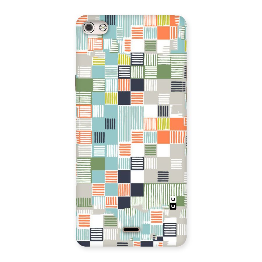 Tiny Boxes Stripes Back Case for Micromax Canvas Silver 5