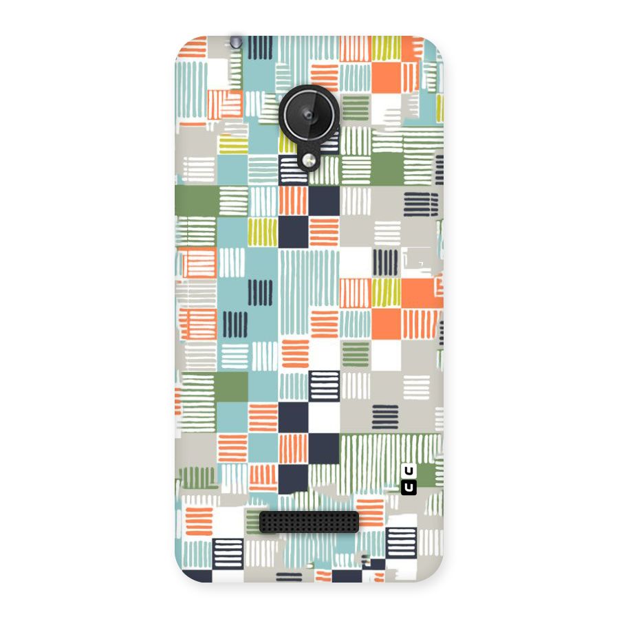 Tiny Boxes Stripes Back Case for Micromax Canvas Spark Q380