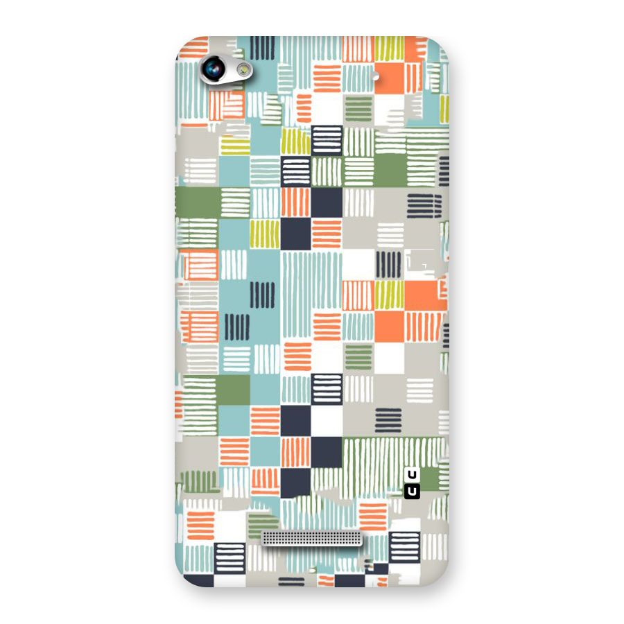 Tiny Boxes Stripes Back Case for Micromax Hue 2
