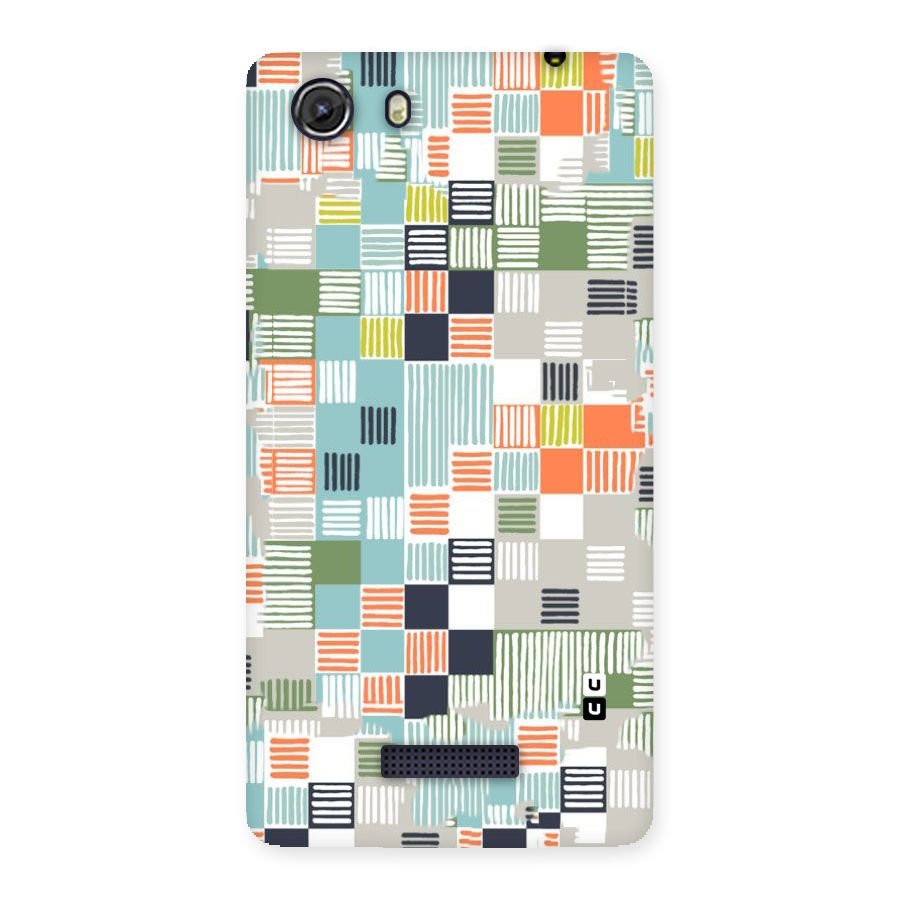 Tiny Boxes Stripes Back Case for Micromax Unite 3