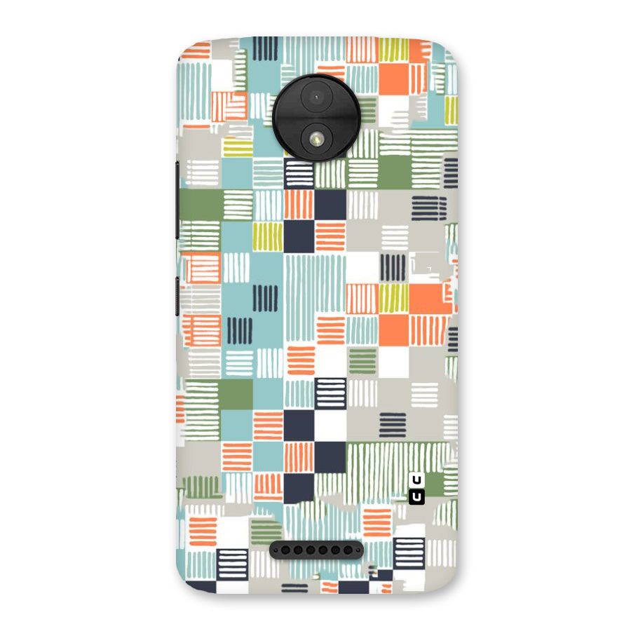 Tiny Boxes Stripes Back Case for Moto C
