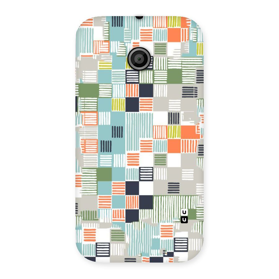 Tiny Boxes Stripes Back Case for Moto E