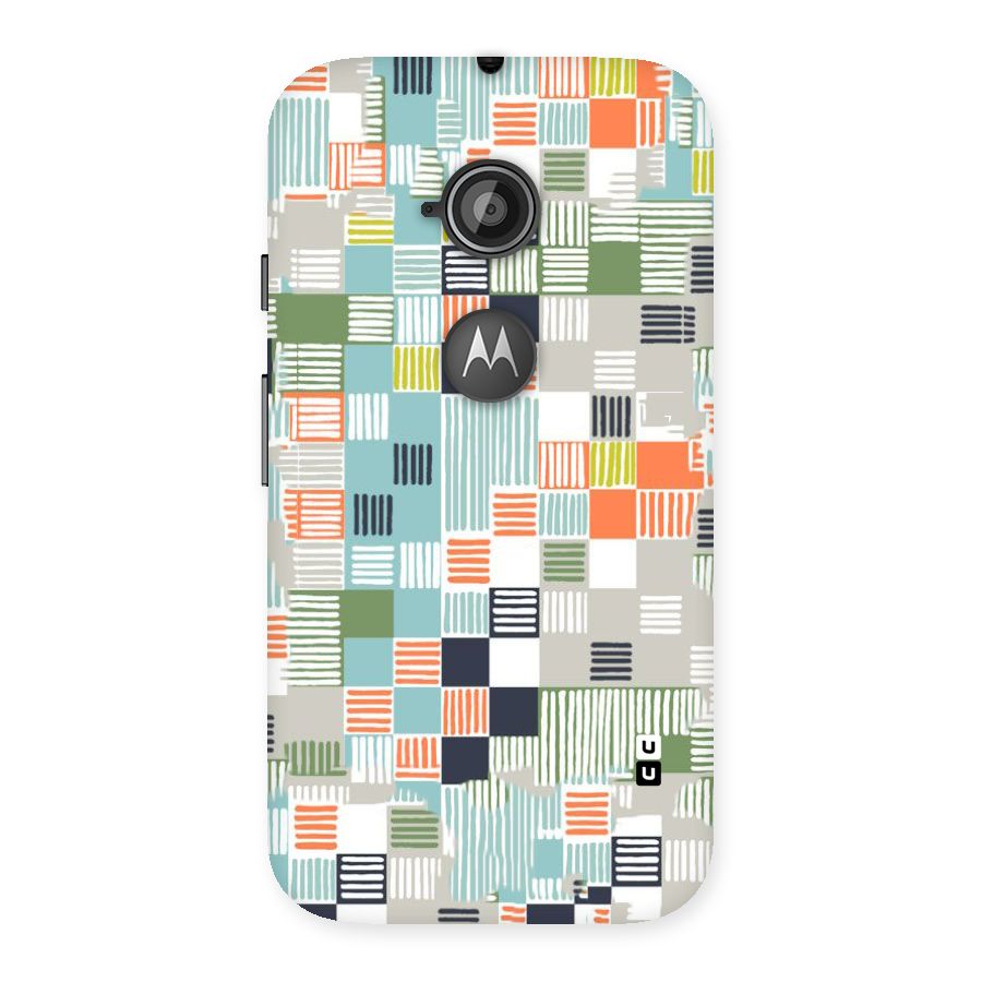 Tiny Boxes Stripes Back Case for Moto E 2nd Gen