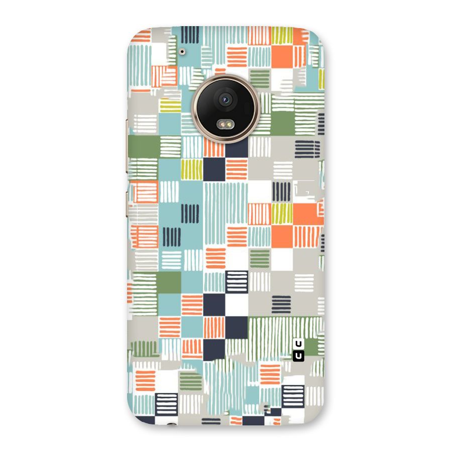 Tiny Boxes Stripes Back Case for Moto G5 Plus