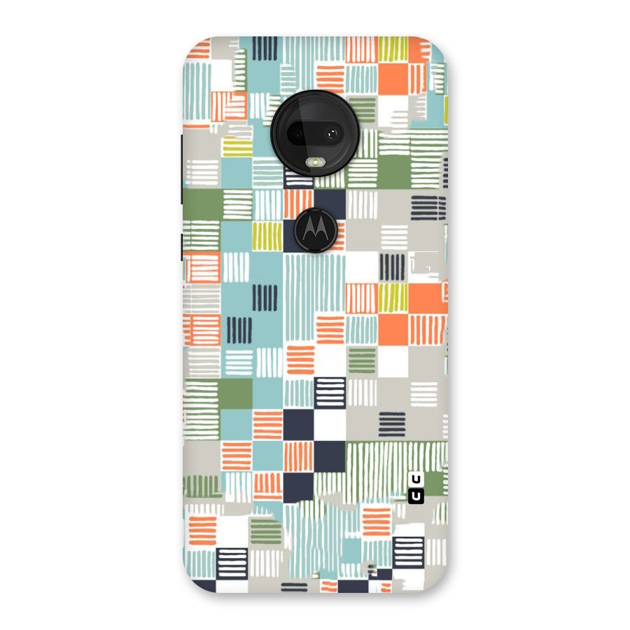 Tiny Boxes Stripes Back Case for Moto G7
