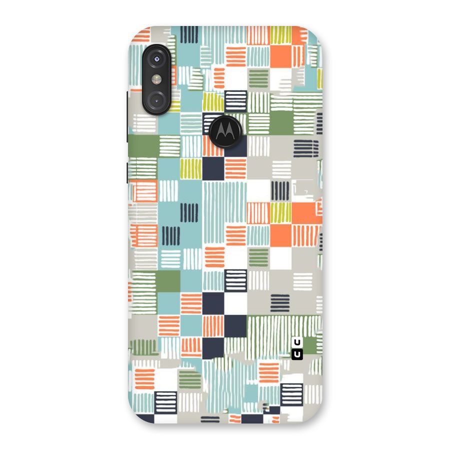 Tiny Boxes Stripes Back Case for Motorola One Power