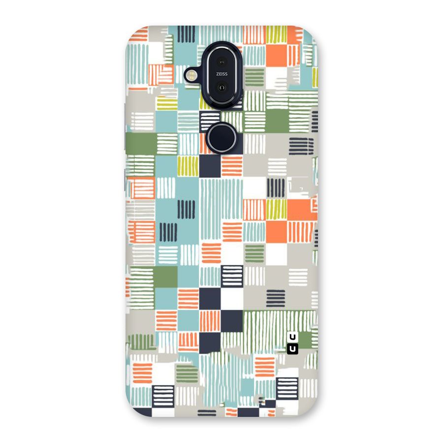 Tiny Boxes Stripes Back Case for Nokia 8.1