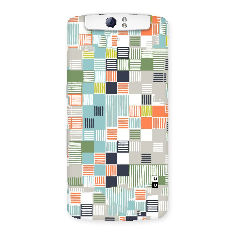 Tiny Boxes Stripes Back Case for Oppo N1
